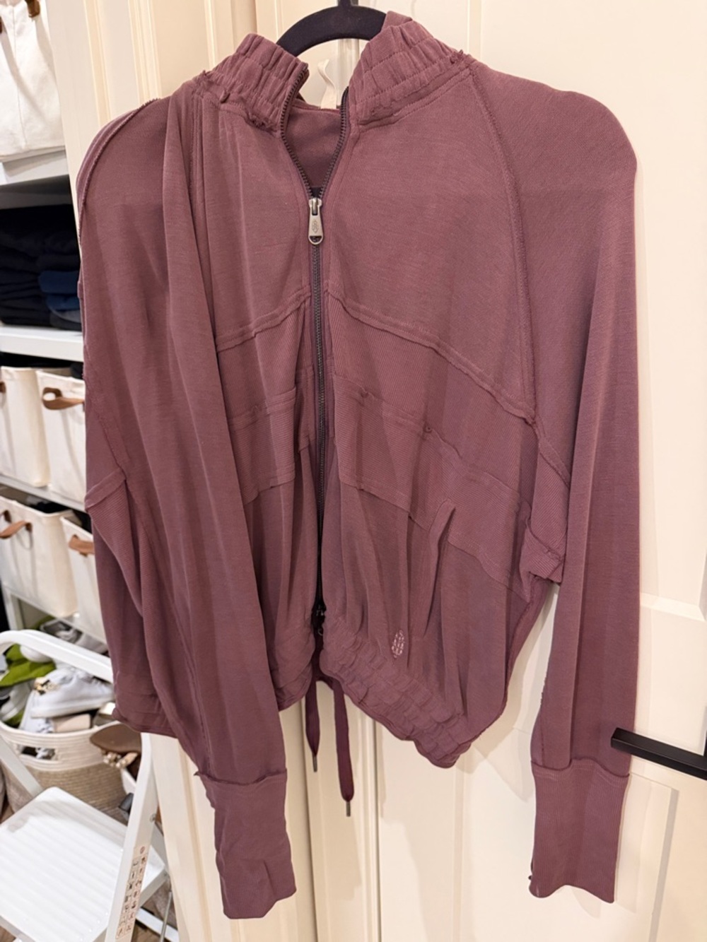 FP Movement by Free People Dusty Mauve Zip-Front Bomber Jacket